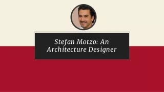 stefan motzo an architecture designer