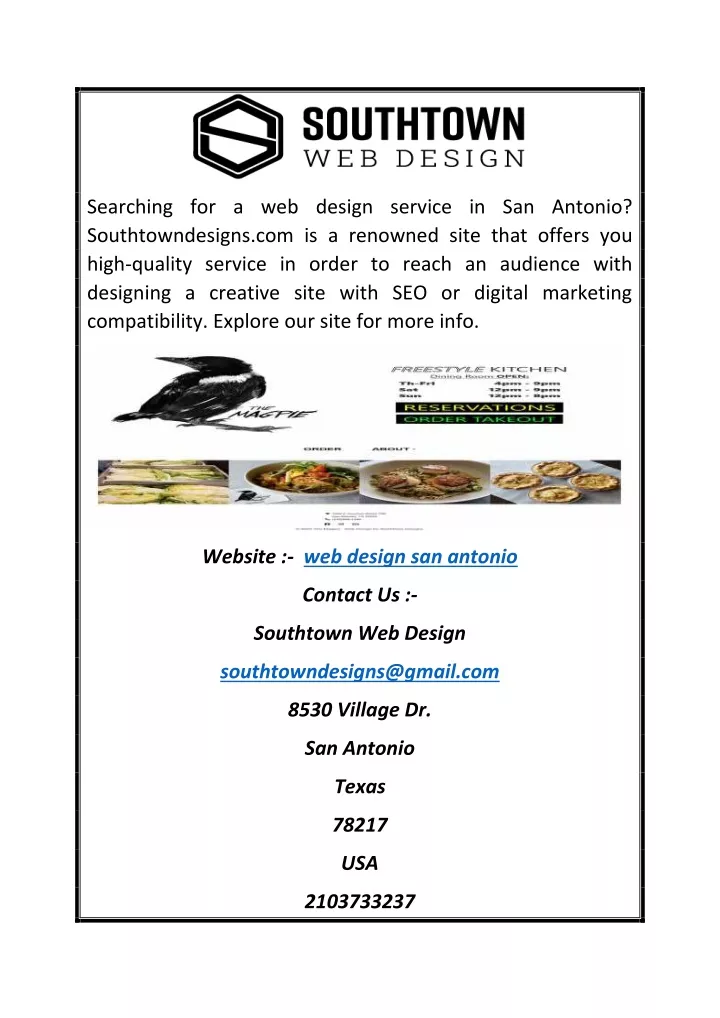 searching for a web design service in san antonio