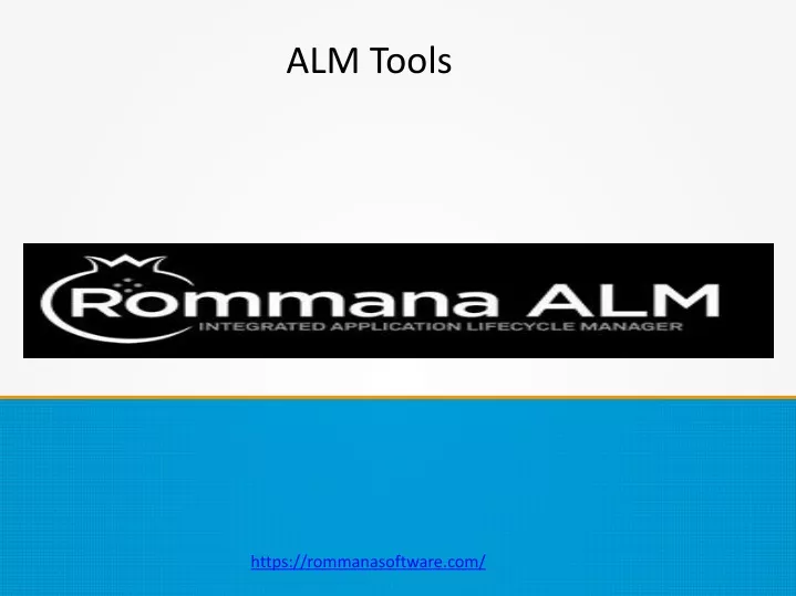 alm tools