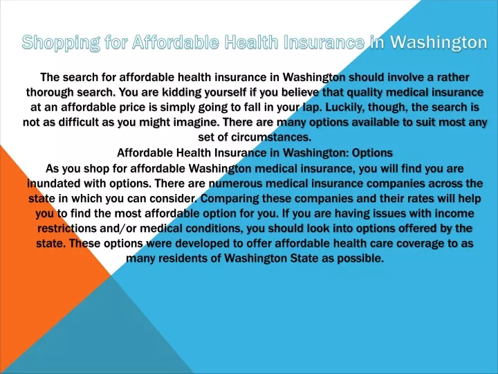 shopping for affordable health insurance