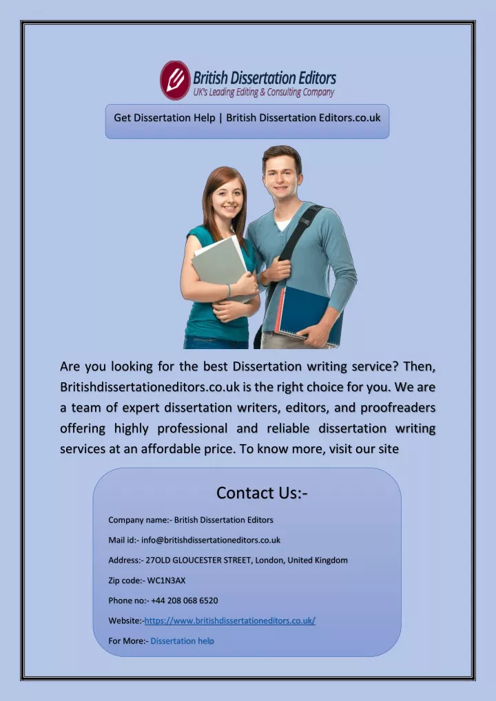 get dissertation help british dissertation