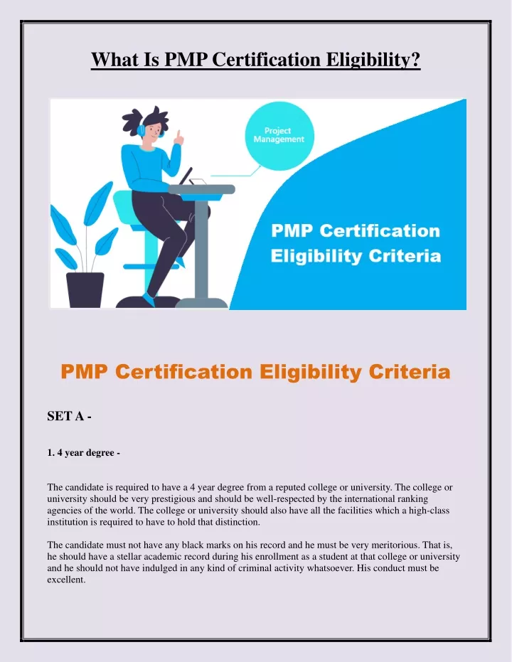 what is pmp certification eligibility