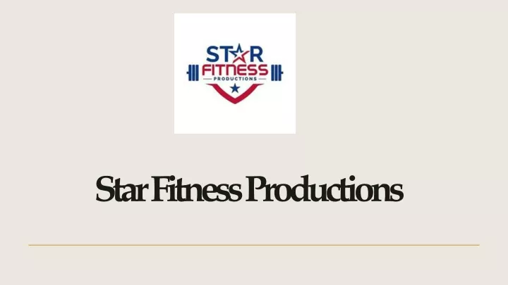 star fitness productions