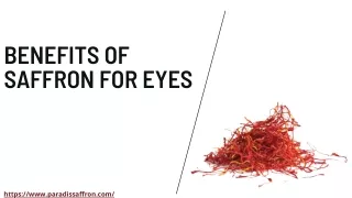 Benefits of Saffron For Eyes
