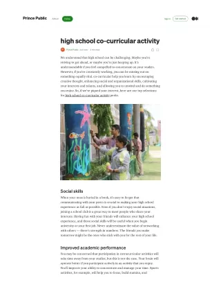 high school co-curricular activity