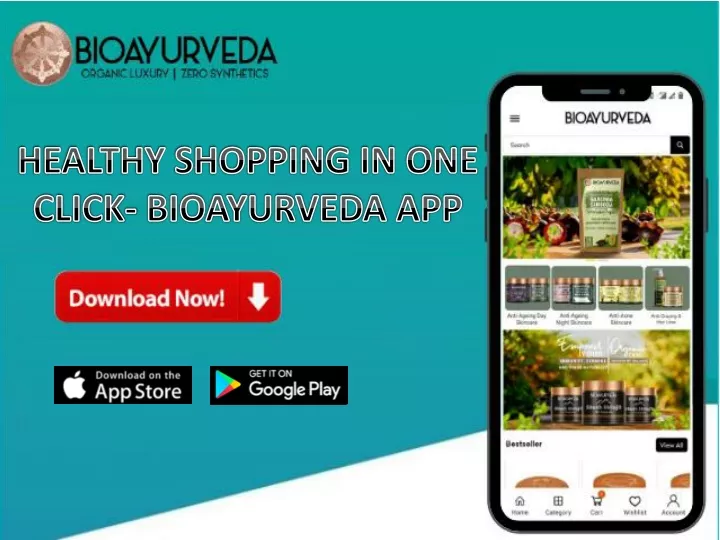 healthy shopping in one click bioayurveda app