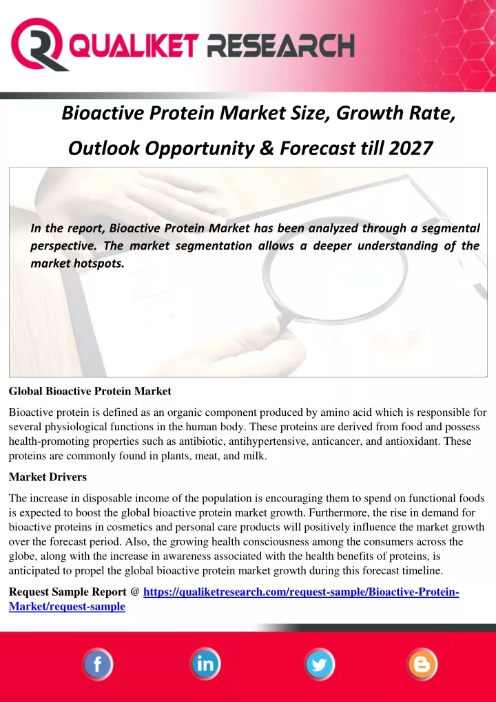 bioactive protein market size growth rate