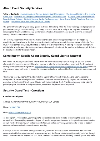 An Unbiased View of Security Guard Jobs Montreal