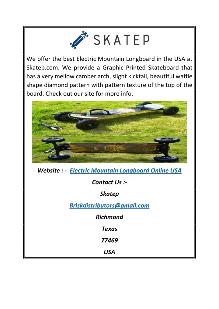we offer the best electric mountain longboard