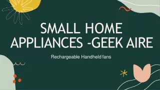Harkin Small Home Appliances Geek Aire | Rechargeable Hand held fans