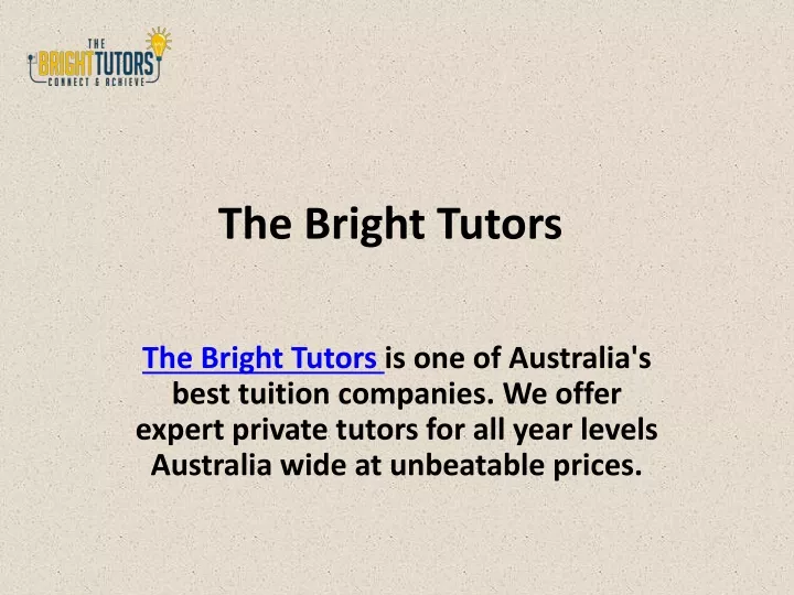 the bright tutors