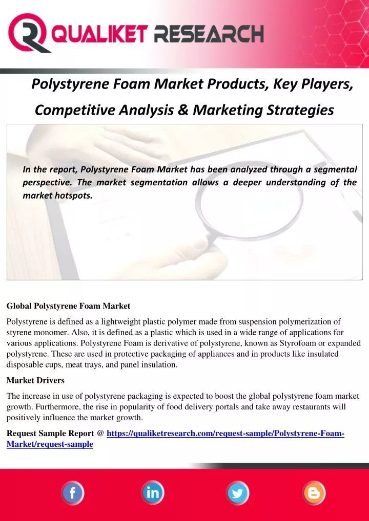 polystyrene foam market products key players