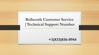 bellsouth customer service technical support