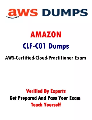 100% Reliable Amazon CLF-C01 Dumps Question Answers