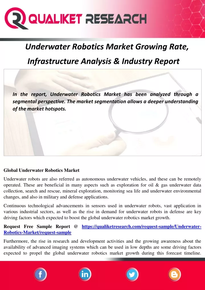 underwater robotics market growing rate