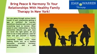 Couple Therapy In New York | Joanwarrentherapy