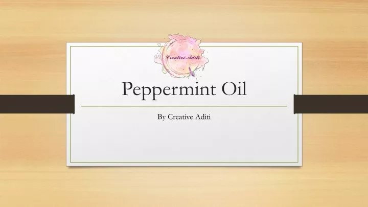 peppermint oil