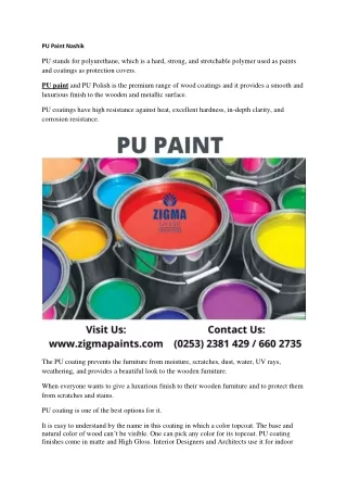 pu paint nashik