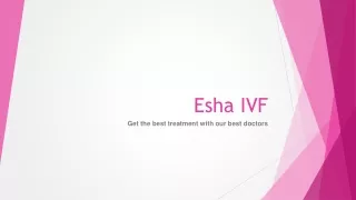Get the best treatment with our best doctors – Esha IVF