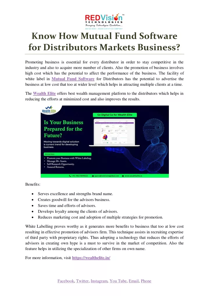 know how mutual fund software for distributors