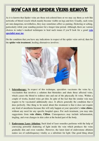 how can be spider veins remove how can be spider