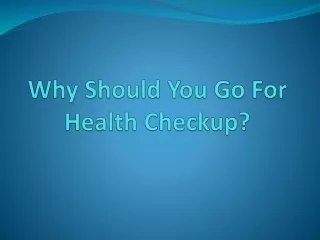 Regular Medical Health Checkup