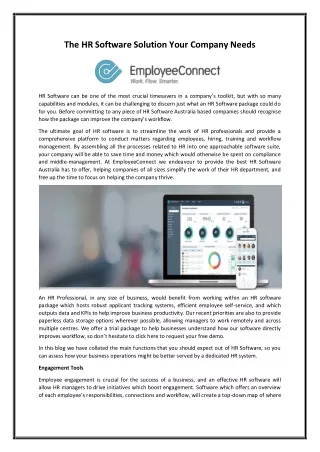 The HR Software Solution Your Company Needs
