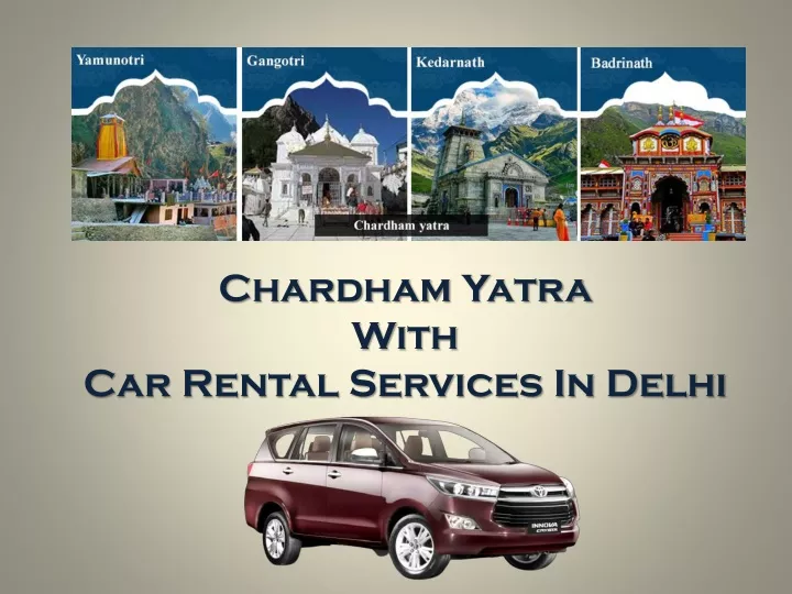 chardham yatra with car rental services in delhi
