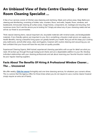 4 Dirty Little Secrets About the Healthy hobart cleaning  Industry
