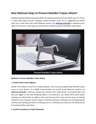 how webroot helps to prevent nukebot trojans