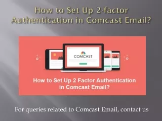 Set Up 2-factor Authentication in Comcast Email