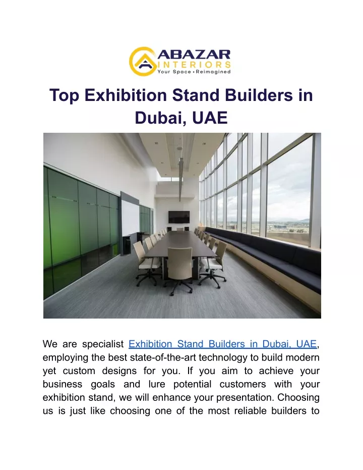 top exhibition stand builders in dubai uae