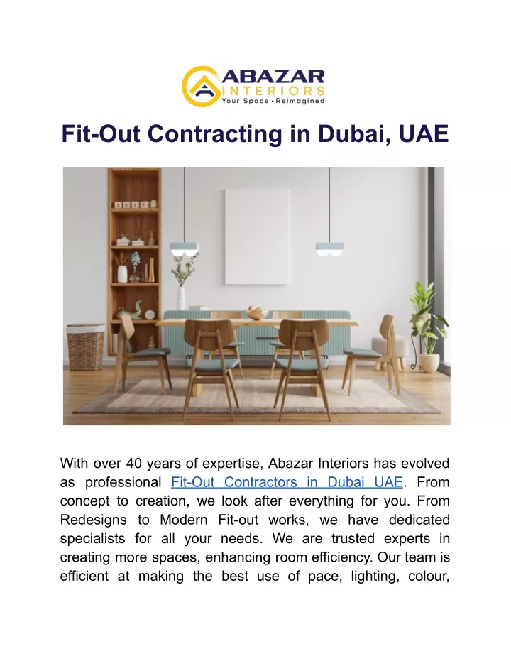 fit out contracting in dubai uae