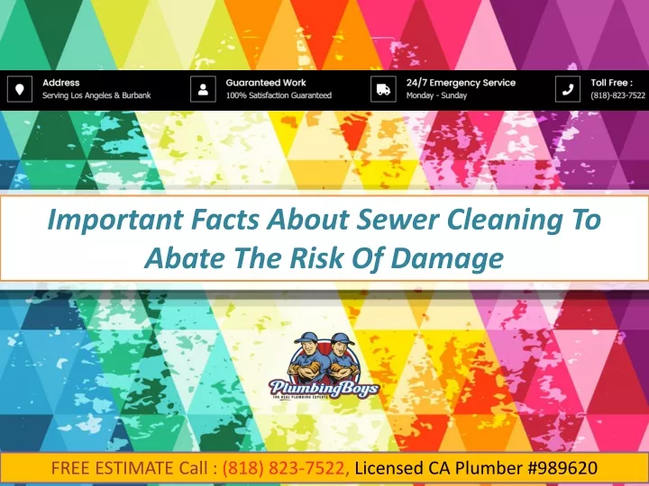 important facts about sewer cleaning to abate