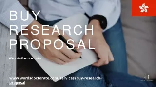 Buy Research Proposal at Minimum Price - Words Doctorate