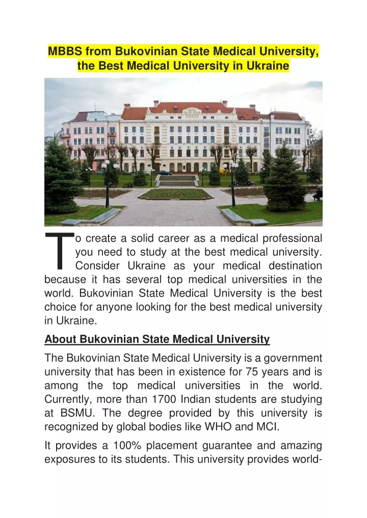 mbbs from bukovinian state medical university