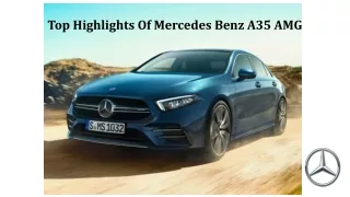 Top Highlights of Mercedes Benz A35 AMG