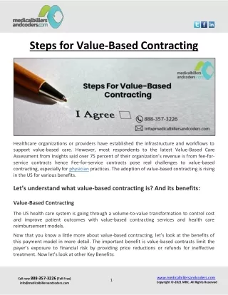 steps for value based contracting