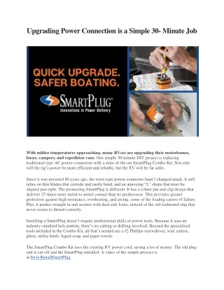upgrading power connection is a simple 30 minute