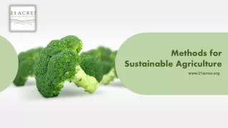 Methods for Sustainable Agriculture