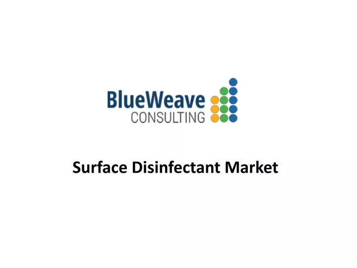 surface disinfectant market