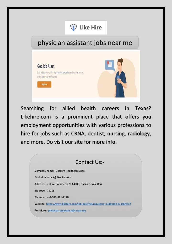 physician assistant jobs near me