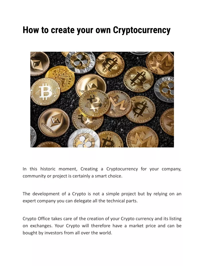 how to create your own cryptocurrency