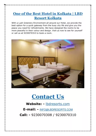 One of the Best Hotel in Kolkata