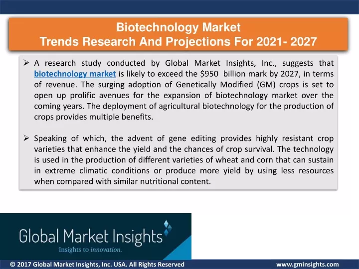 biotechnology market trends research