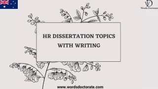 hr dissertation topics with writing