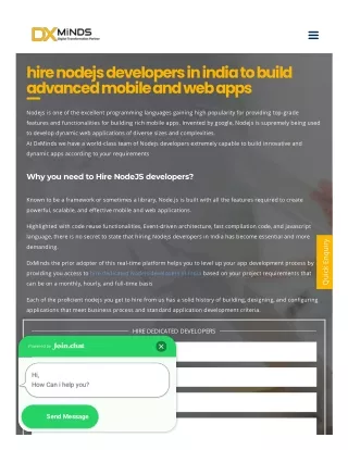 Hire Nodejs programmers in Bangalore Mumbai Delhi India