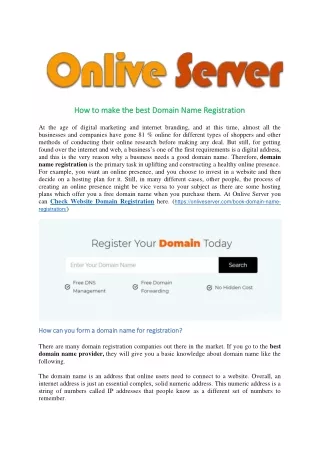 how to make the best domain name registration