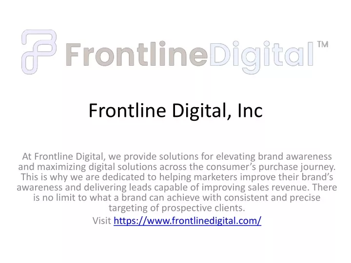 frontline digital inc