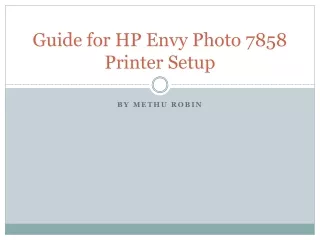 HP Envy Photo 7858 Printer Setup